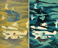 2 Richard Bosman Drowning Man Woodcuts, Signed Editions - Sold for $2,340 on 01-29-2022 (Lot 357).jpg